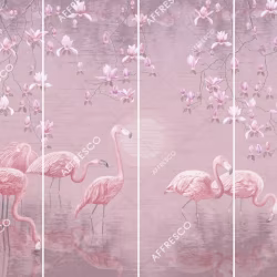 Панно Affresco Wallpaper Part 1 Flamingo AB134-COL5 2x2,68 м