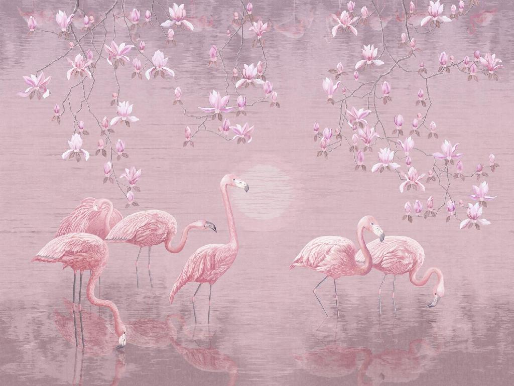 Панно Affresco Wallpaper Part 1 Flamingo AB134-COL5 2x2,68 м