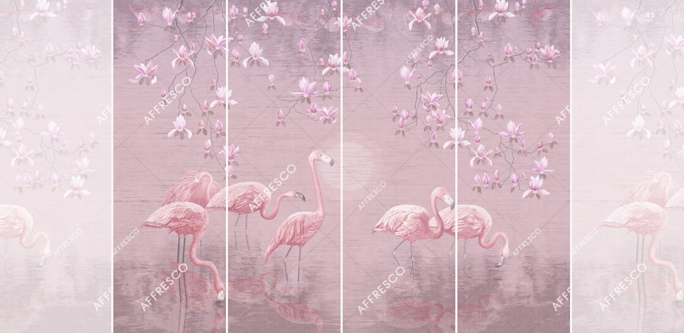 Панно Affresco Wallpaper Part 1 Flamingo AB134-COL5 2x2,68 м