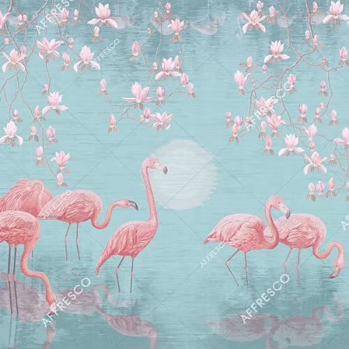 Панно Affresco Wallpaper Part 1 Flamingo AB134-COL6 2x2,68 м