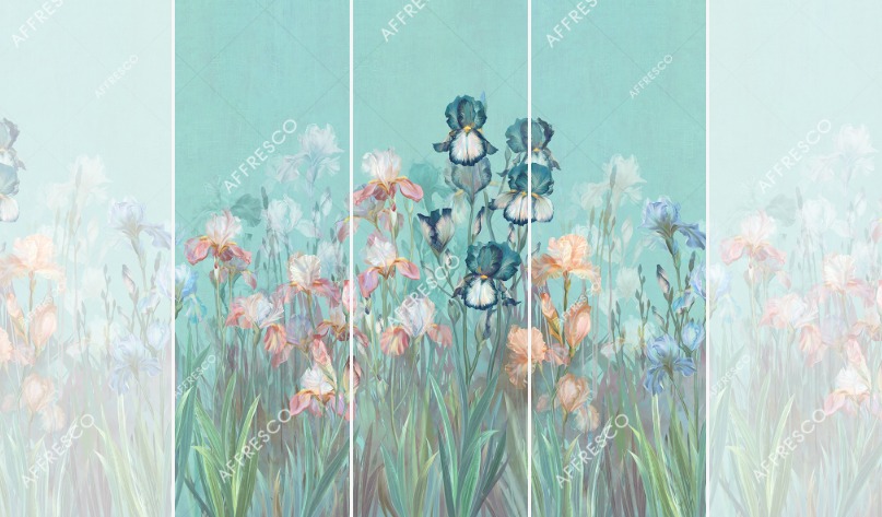 Панно Affresco Wallpaper Part 1 Irises AB119-COL1 2x2,01 м