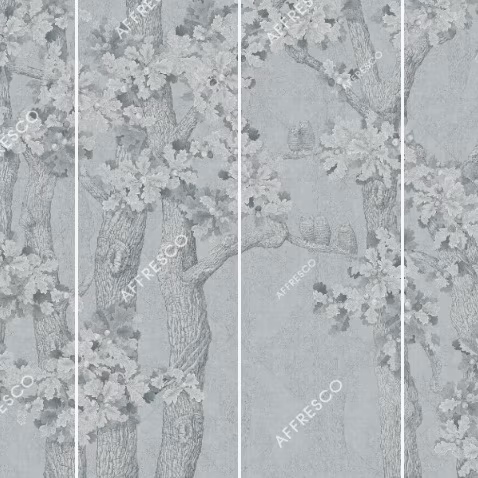Панно Affresco Wallpaper Part 1 Oaks and Owls AB126-COL3 2x2,68 м