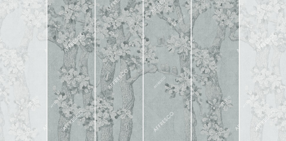 Панно Affresco Wallpaper Part 1 Oaks and Owls AB126-COL3 2x2,68 м