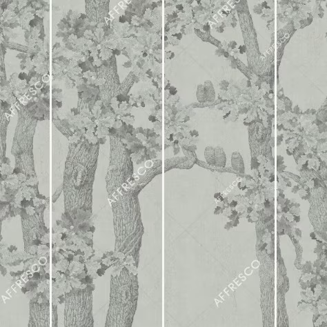 Панно Affresco Wallpaper Part 1 Oaks and Owls AB126-COL5 2x2,68 м