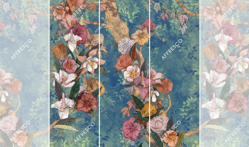 Панно Affresco Wallpaper Part 1 On the Tree Branches AB129-COL4 2x2,01 м