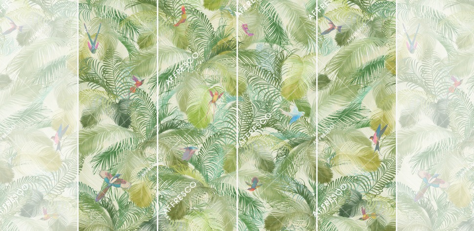 Панно Affresco Wallpaper Part 1 Birds Morning AB132-COL1 2x2,68 м