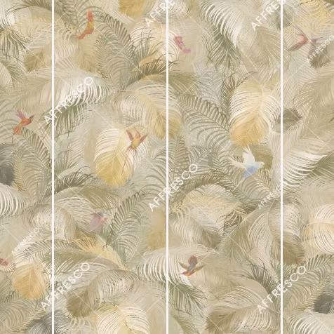 Панно Affresco Wallpaper Part 1 Birds Morning AB132-COL2 2x2,68 м