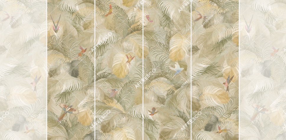 Панно Affresco Wallpaper Part 1 Birds Morning AB132-COL2 2x2,68 м