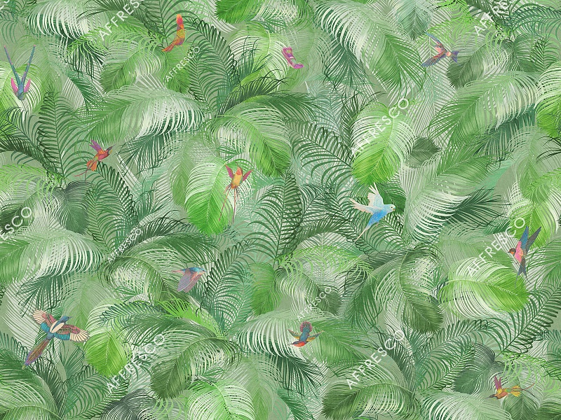 Панно Affresco Wallpaper Part 1 Birds Morning AB132-COL5 2x2,68 м