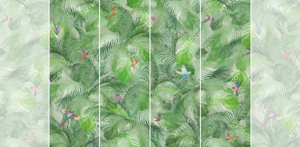 Панно Affresco Wallpaper Part 1 Birds Morning AB132-COL5 2x2,68 м