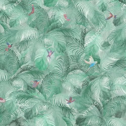 Панно Affresco Wallpaper Part 1 Birds Morning AB132-COL6 2x2,68 м