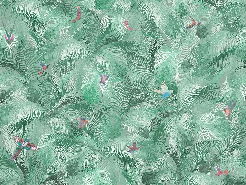 Панно Affresco Wallpaper Part 1 Birds Morning AB132-COL6 2x2,68 м