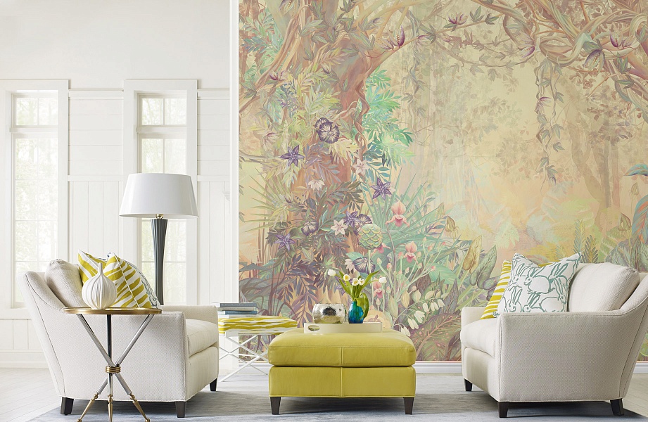 Панно Affresco Wallpaper Part 1 Unreal Forest AB140-COL1 2x2,68 м фото в интерьере