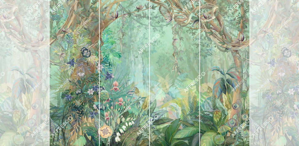 Панно Affresco Wallpaper Part 1 Unreal Forest AB140-COL2 2x2,68 м