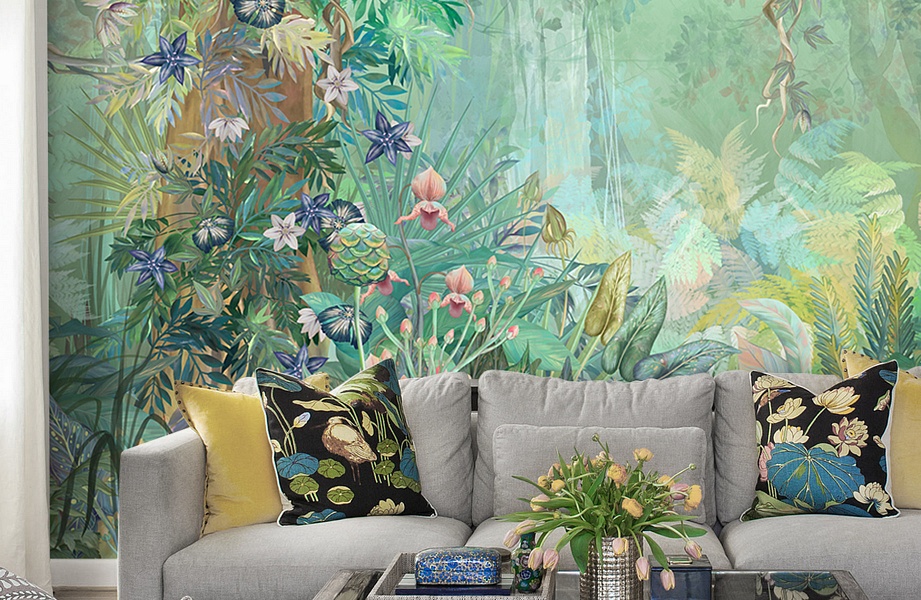 Панно Affresco Wallpaper Part 1 Unreal Forest AB140-COL2 2x2,68 м фото в интерьере