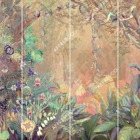 Панно Affresco Wallpaper Part 1 Unreal Forest AB140-COL4 2x2,68 м