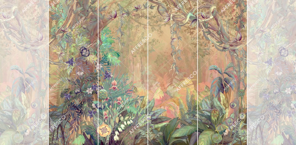 Панно Affresco Wallpaper Part 1 Unreal Forest AB140-COL4 2x2,68 м