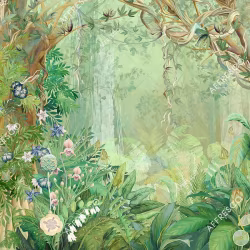 Панно Affresco Wallpaper Part 1 Unreal Forest AB140-COL5 2x2,68 м