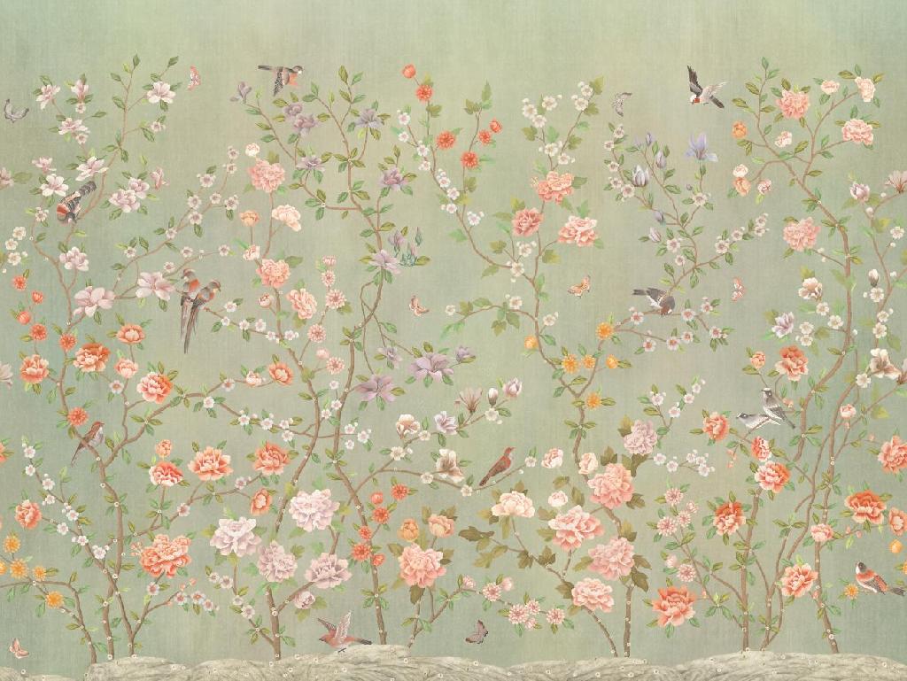 Панно Affresco Wallpaper Part 1 Chinese Garden AB137-COL3 2x2,68 м