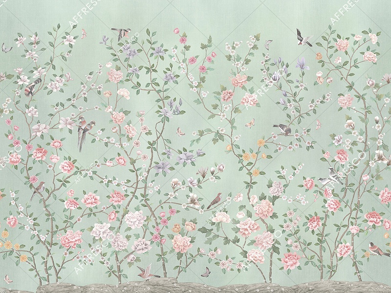 Панно Affresco Wallpaper Part 1 Chinese Garden AB137-COL5 2x2,68 м