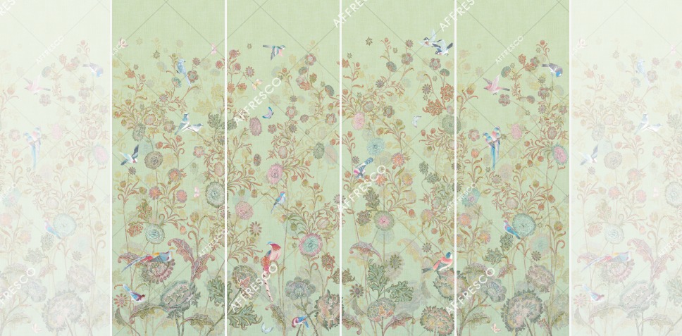 Панно Affresco Wallpaper Part 1 Bird Kingdom AB136-COL2 2x2,68 м