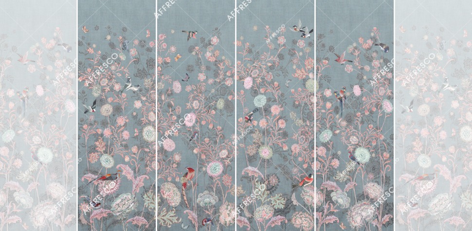 Панно Affresco Wallpaper Part 1 Bird Kingdom AB136-COL4 2x2,68 м