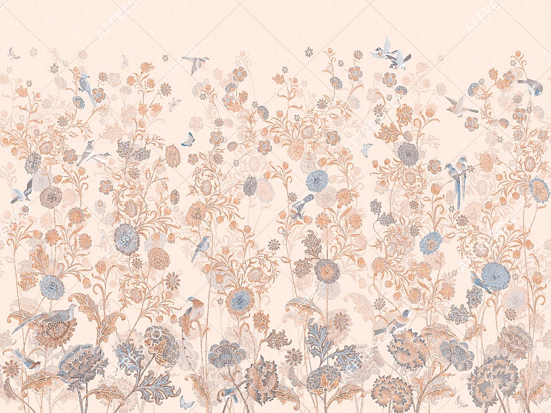 Панно Affresco Wallpaper Part 1 Bird Kingdom AB136-COL6 2x2,68 м