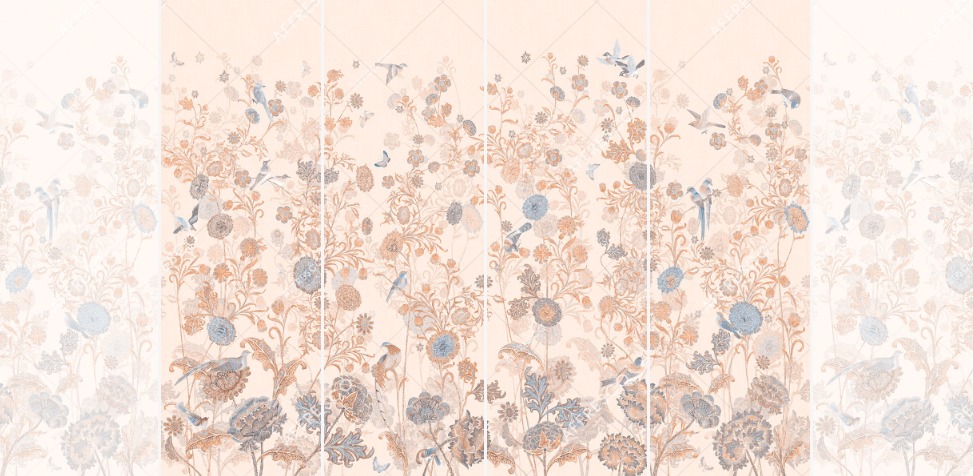 Панно Affresco Wallpaper Part 1 Bird Kingdom AB136-COL6 2x2,68 м