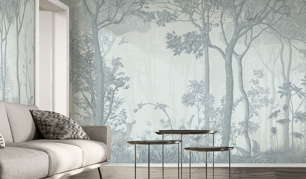 Панно Affresco Wallpaper Part 2 Morning in the Forest AB55-COL2 2x2,68 м фото в интерьере