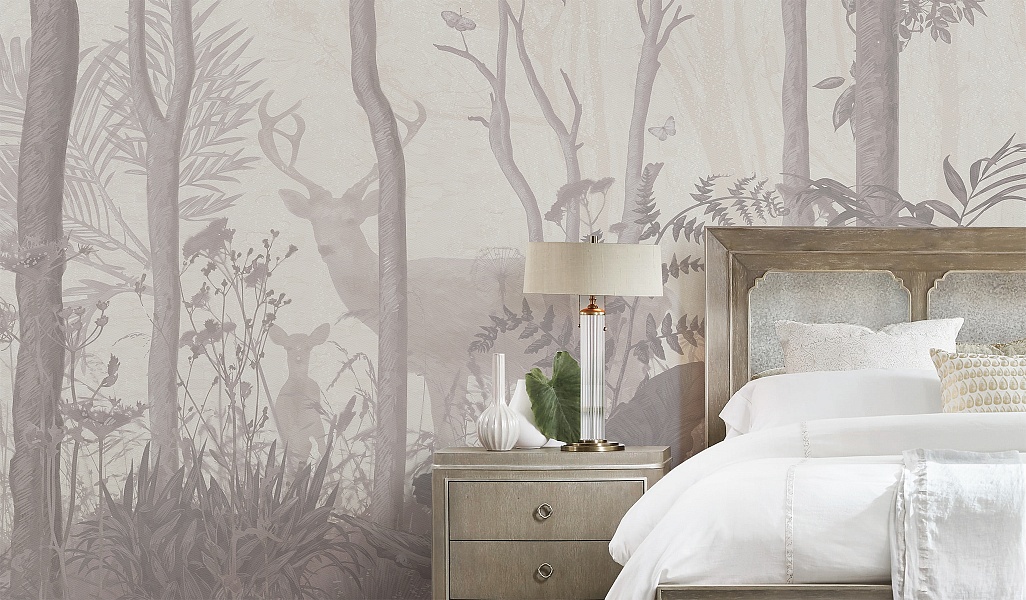 Панно Affresco Wallpaper Part 2 Morning in the Forest AB55-COL4 2x2,68 м фото в интерьере