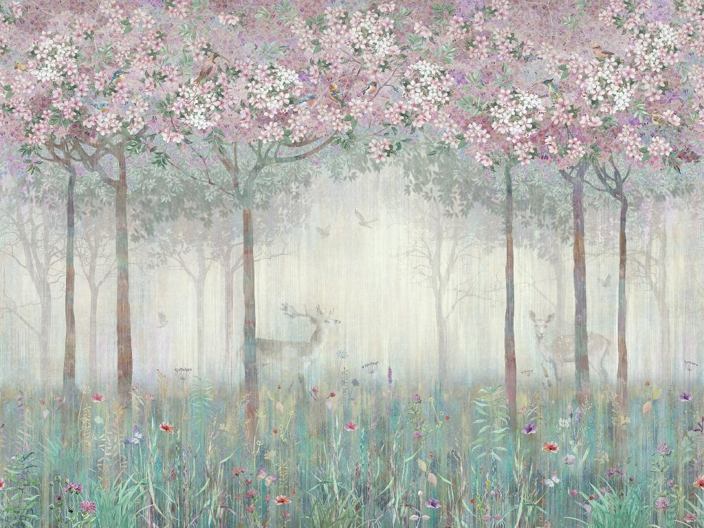 Панно Affresco Wallpaper Part 2 Spring Forest AB49-COL2 2x2,68 м