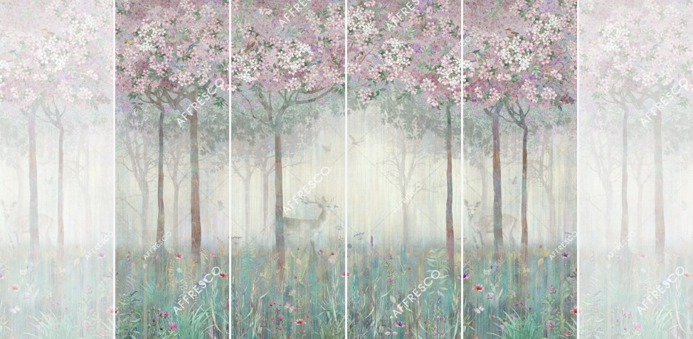 Панно Affresco Wallpaper Part 2 Spring Forest AB49-COL2 2x2,68 м