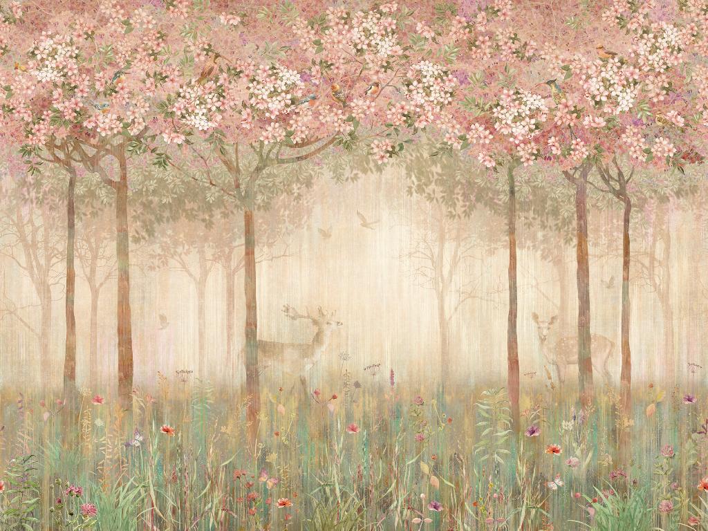 Панно Affresco Wallpaper Part 2 Spring Forest AB49-COL3 2x2,68 м