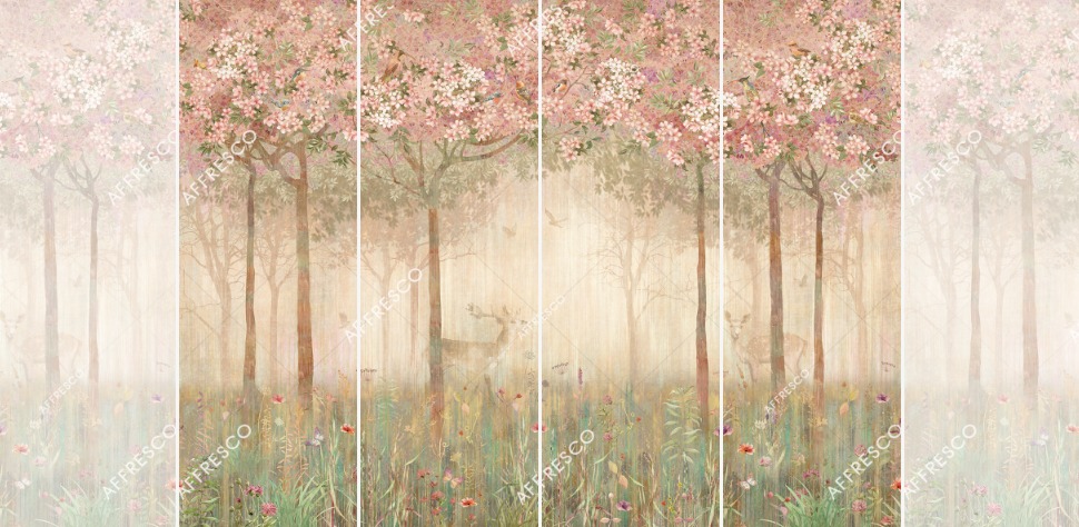 Панно Affresco Wallpaper Part 2 Spring Forest AB49-COL3 2x2,68 м