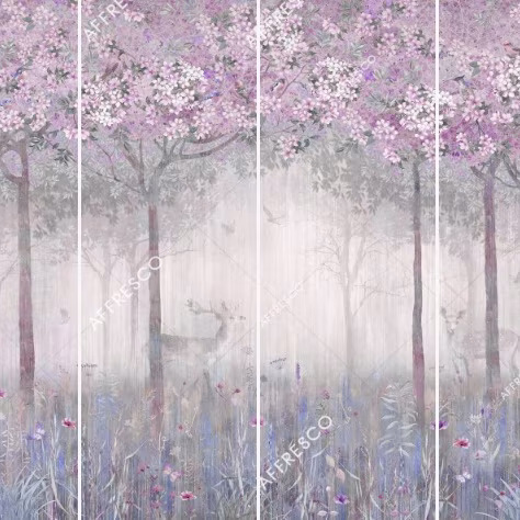 Панно Affresco Wallpaper Part 2 Spring Forest AB49-COL4 2x2,68 м