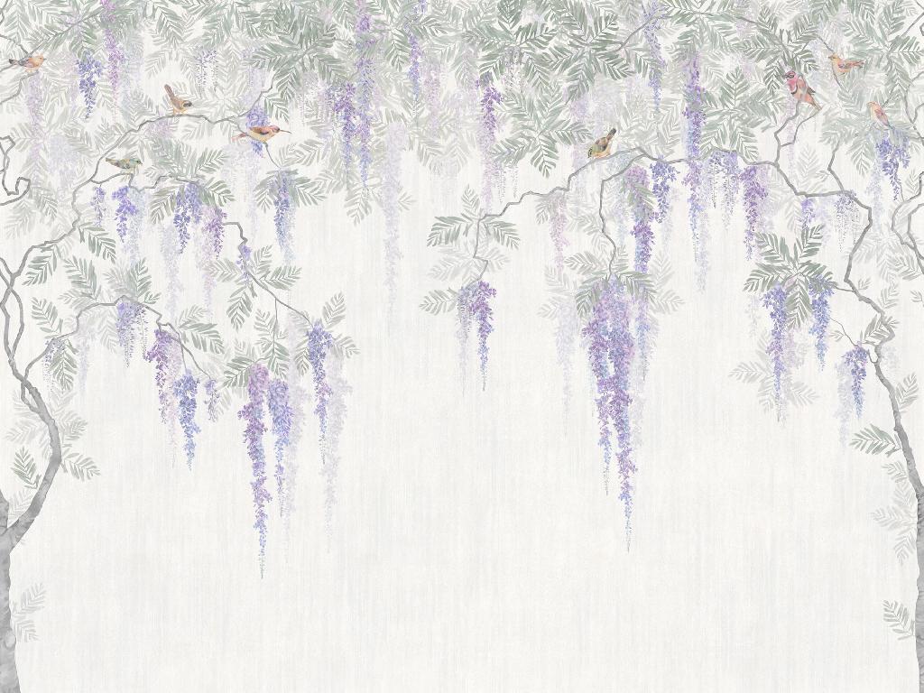 Панно Affresco Wallpaper Part 2 Wisteria in Bloom AB53-COL1 2x2,68 м