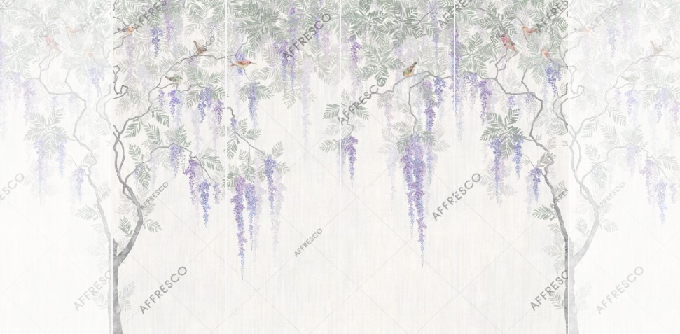 Панно Affresco Wallpaper Part 2 Wisteria in Bloom AB53-COL1 2x2,68 м