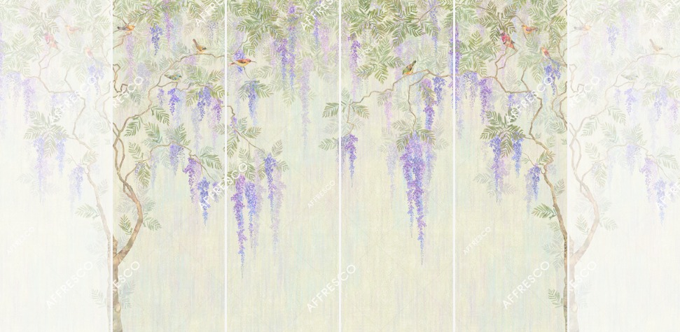 Панно Affresco Wallpaper Part 2 Wisteria in Bloom AB53-COL3 2x2,68 м