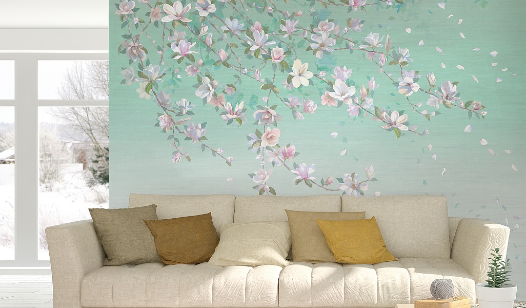 Панно Affresco Wallpaper Part 2 Magnolia AB39-COL3 2x2,01 м фото в интерьере