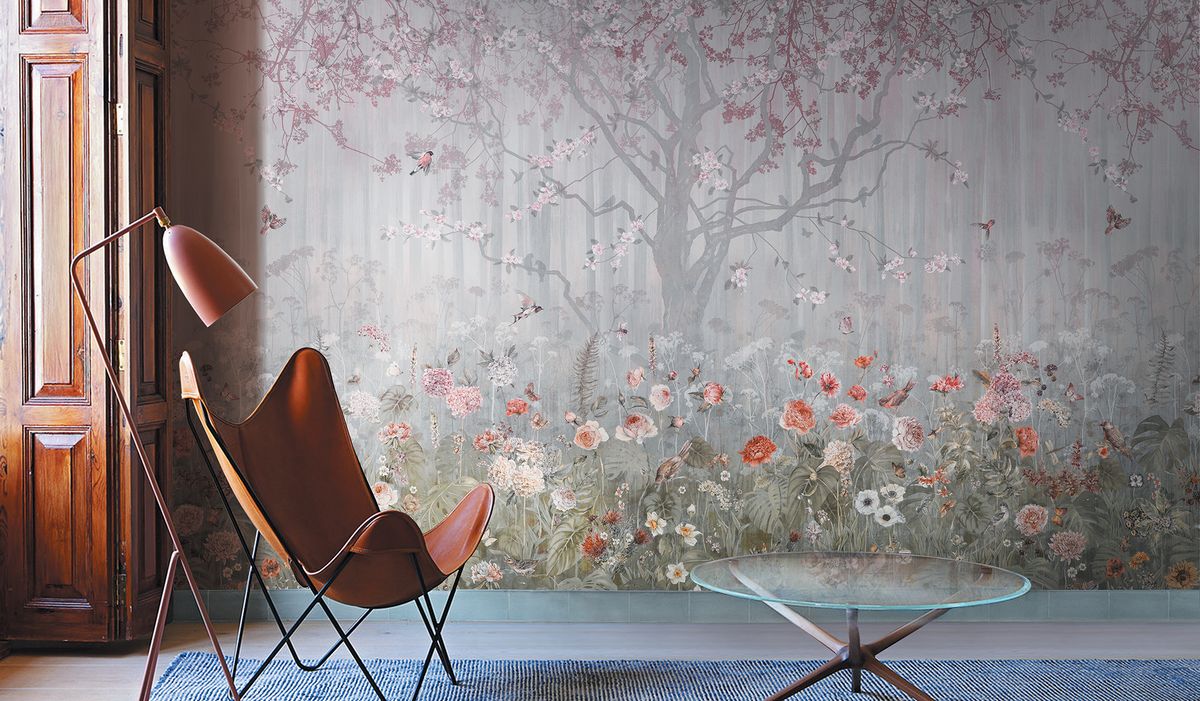Панно Affresco Wallpaper Part 2 Blooming Woods WP42-COL4 2x2,68 м фото в интерьере