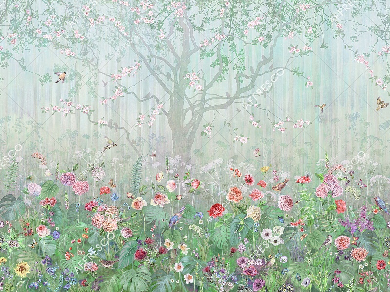 Панно Affresco Wallpaper Part 2 Blooming Woods WP42-COL5 2x2,68 м Панно Affresco Wallpaper Part 2 Blooming Woods WP42-COL5 2x2,68 м