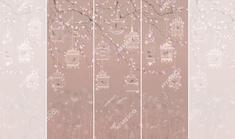 Панно Affresco Wallpaper Part 2 Butterflies JK32-COL1 2x2,01 м