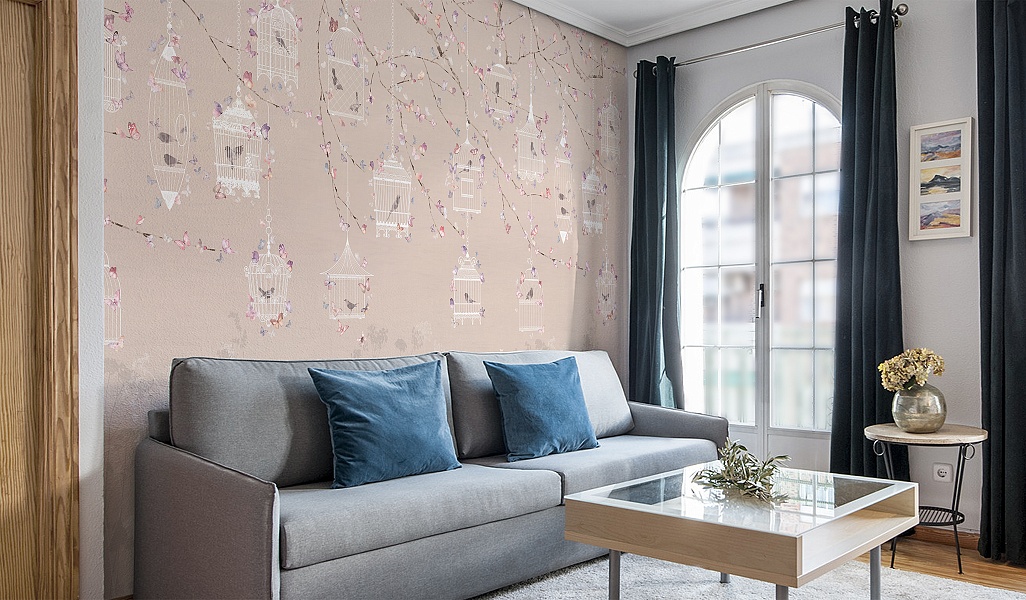 Панно Affresco Wallpaper Part 2 Butterflies JK32-COL2 2x2,01 м фото в интерьере