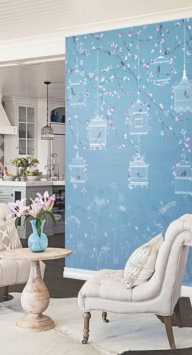 Панно Affresco Wallpaper Part 2 Butterflies JK32-COL3 2x2,01 м фото в интерьере