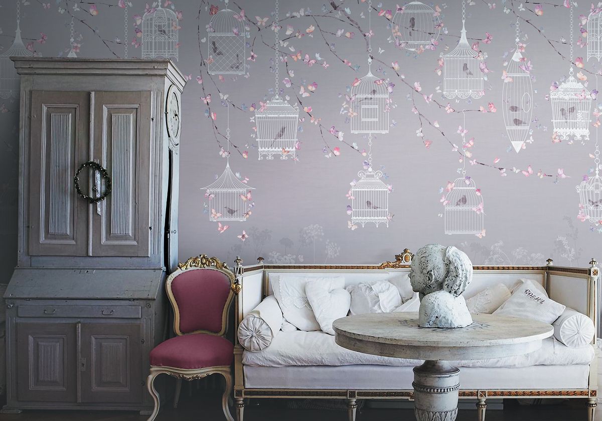 Панно Affresco Wallpaper Part 2 Butterflies JK32-COL4 2x2,01 м фото в интерьере