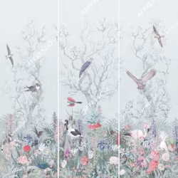 Панно Affresco Wallpaper Part 2 Birds Residence LE25-COL1 2x2,01 м