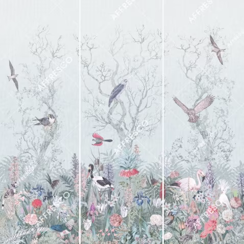 Панно Affresco Wallpaper Part 2 Birds Residence LE25-COL1 2x2,01 м