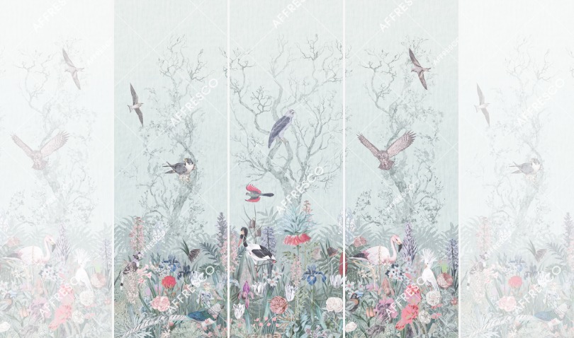 Панно Affresco Wallpaper Part 2 Birds Residence LE25-COL1 2x2,01 м