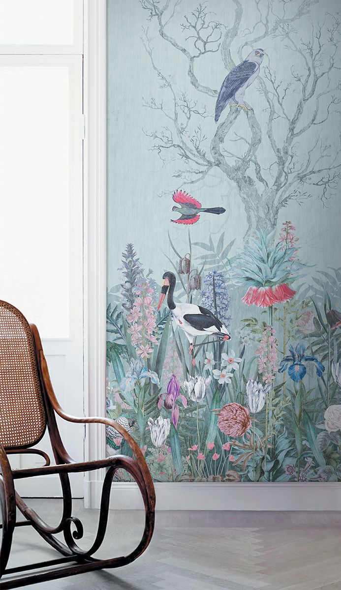 Панно Affresco Wallpaper Part 2 Birds Residence LE25-COL1 2x2,01 м фото в интерьере