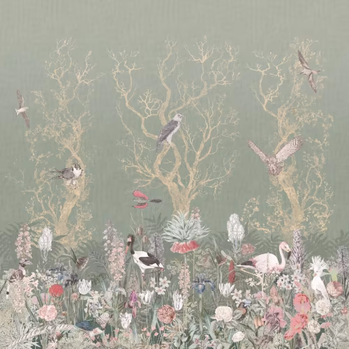 Панно Affresco Wallpaper Part 2 Birds Residence LE25-COL4 2x2,01 м